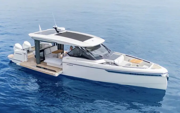 Yacht sailing on the sea