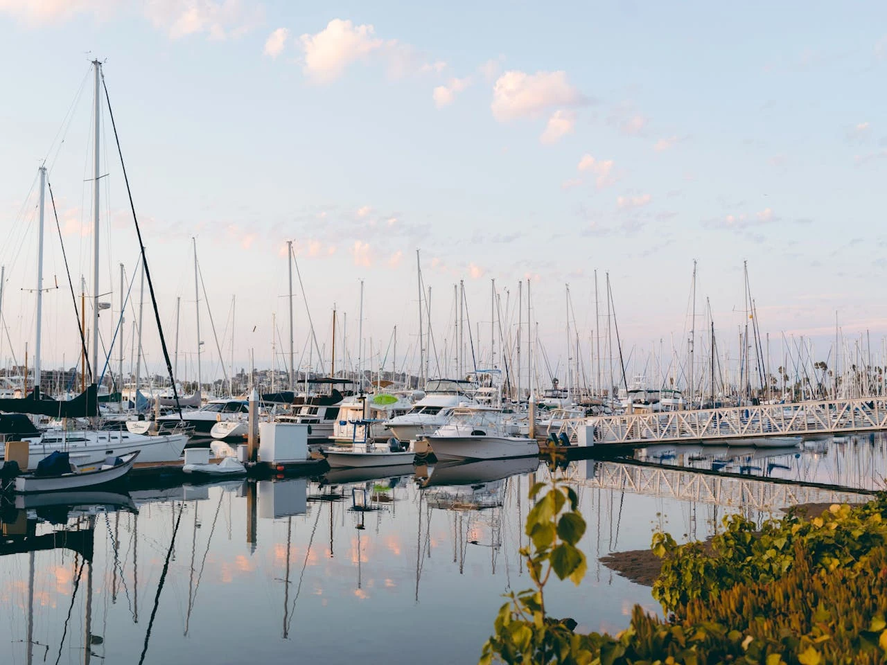 The yacht is at the dock