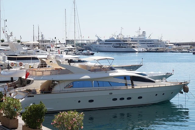 Yachts on the water