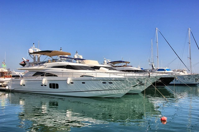 Yacht docked on the water