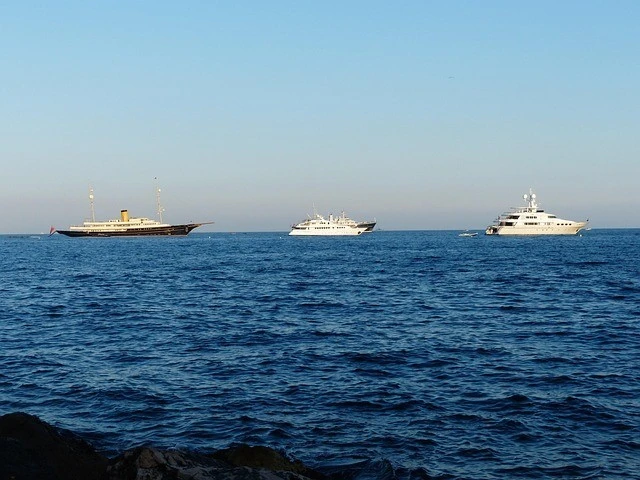 Yachts sailing on the sea