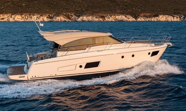 Yachts travelling on the sea