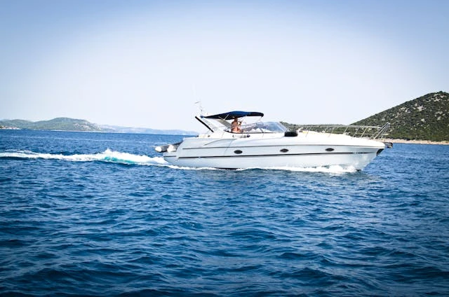 Yacht travelling on the sea