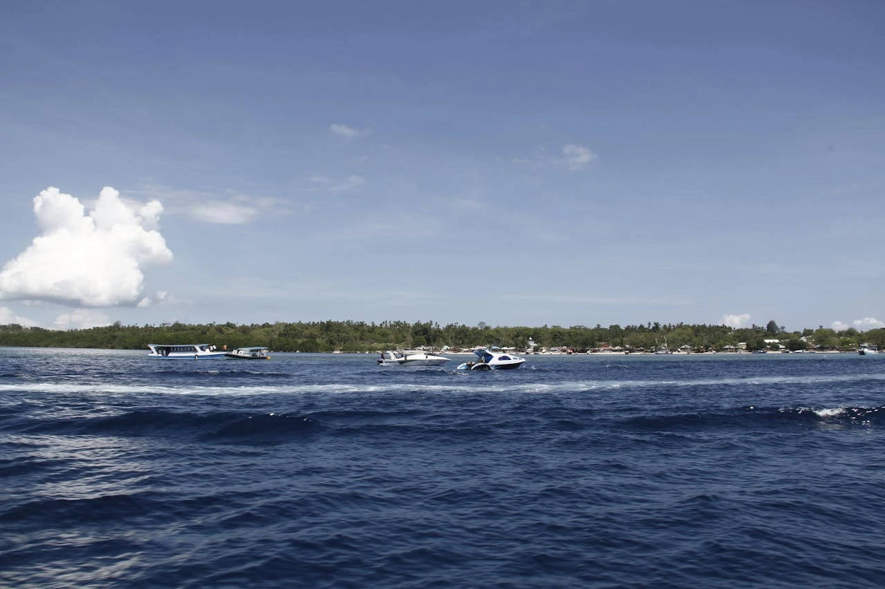 Yacht sailing on the sea