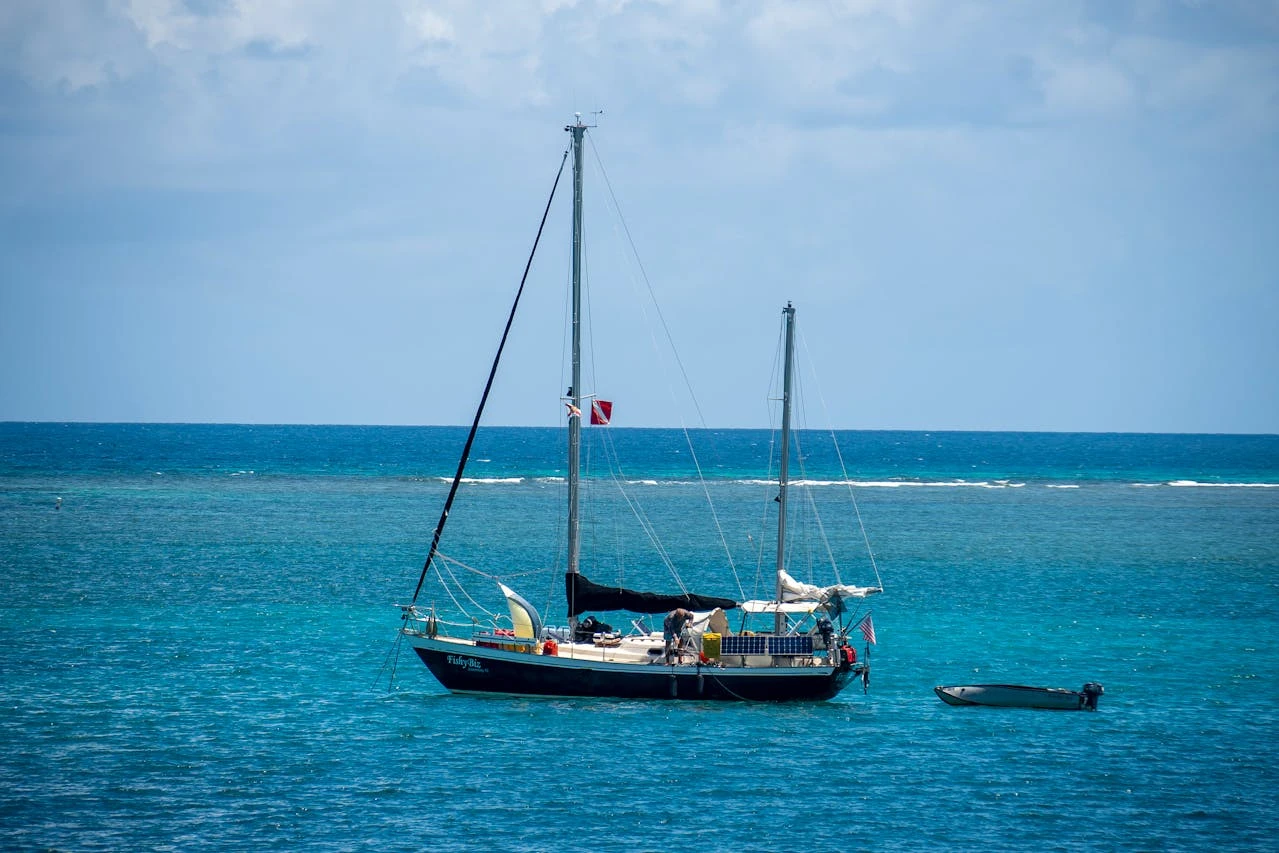 Sailboat on the sea