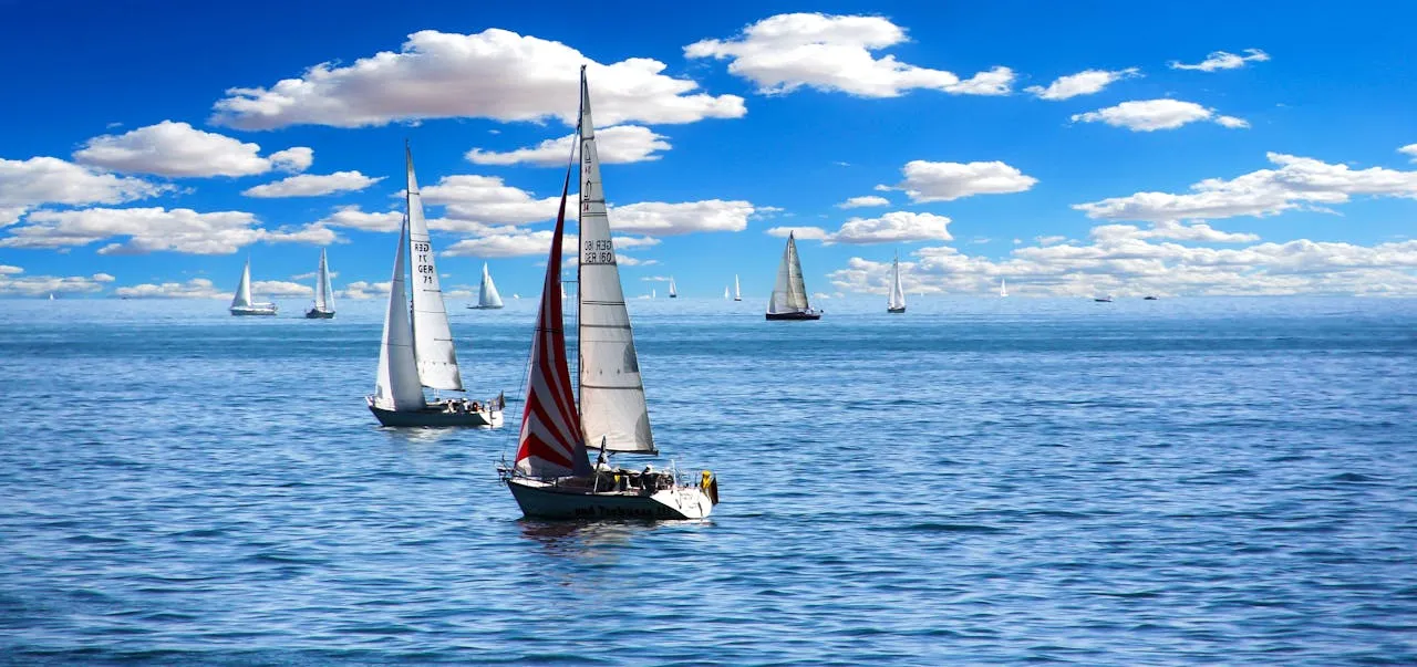 Sailboat sailing on the sea