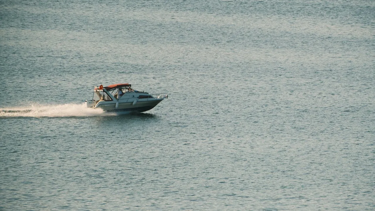 Yacht travelling on the sea