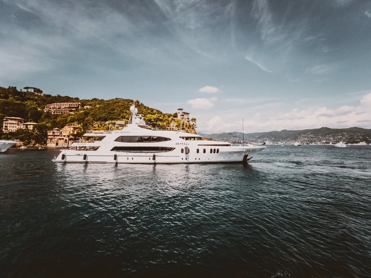 Yacht sailing on the sea