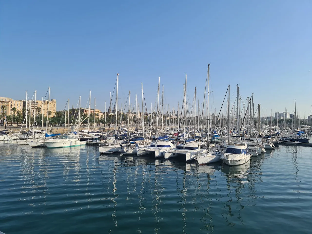 Yacht moored at the marina