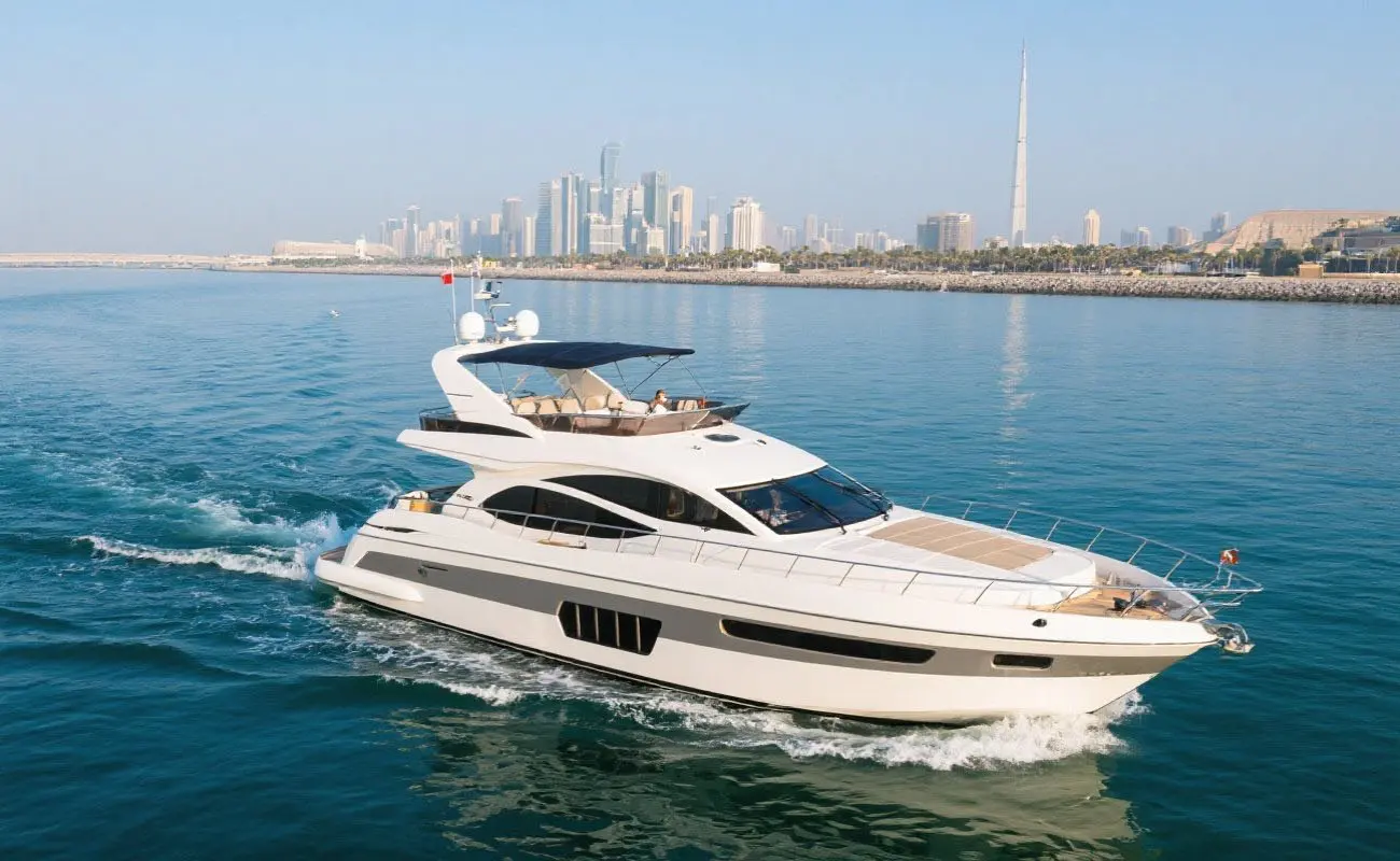 Yacht is sailing