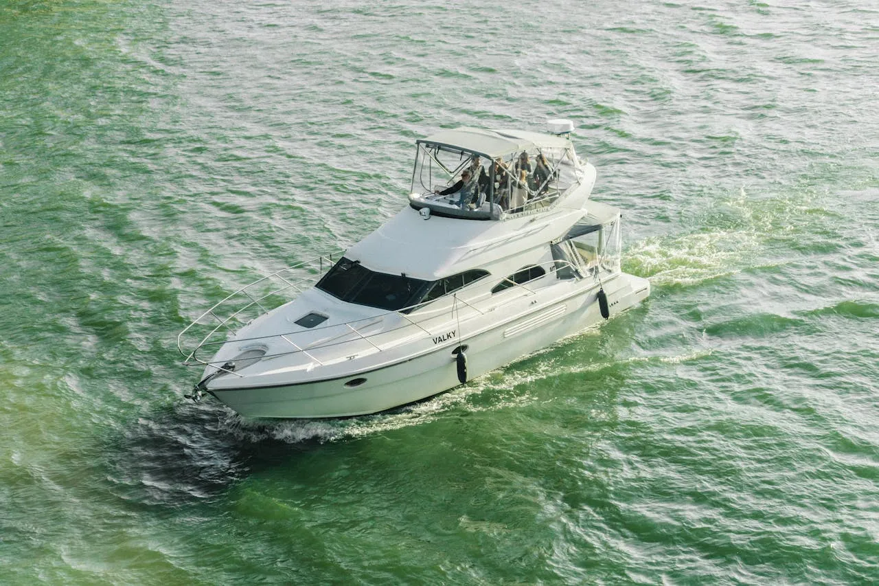 Yacht sailing on the sea