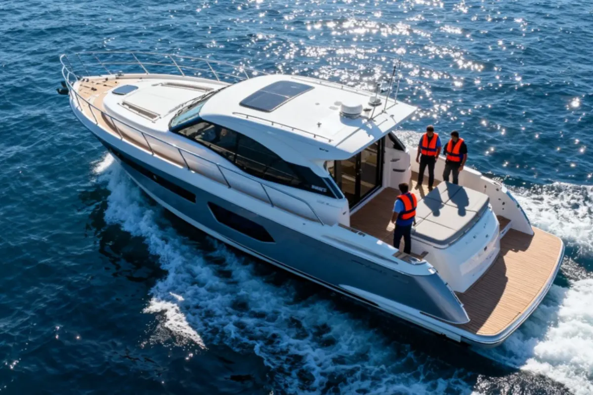 Used Yacht Inspection Conducts Sea Trials